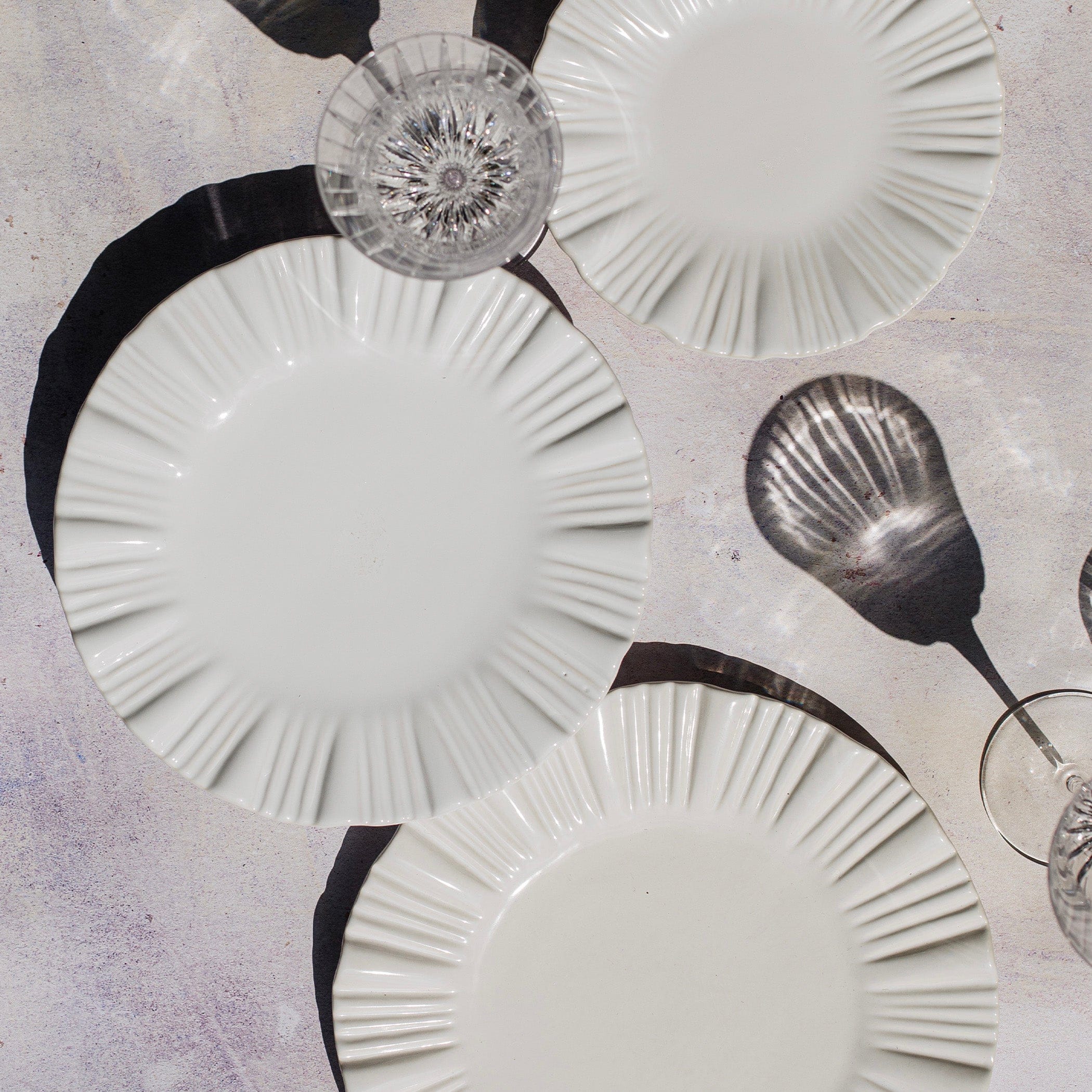 Bari White American Dinner Plate